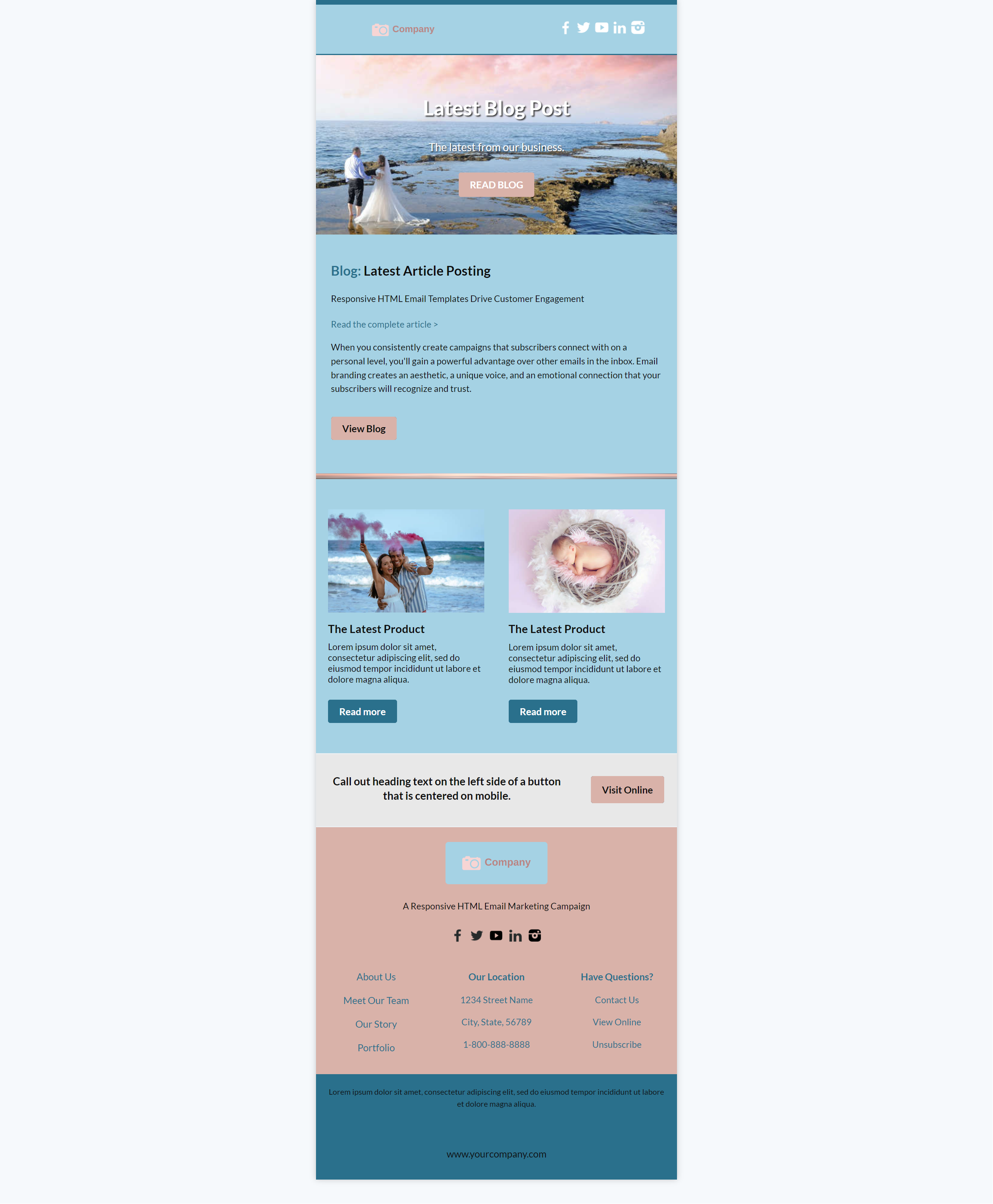 Screenshot of Photography Blog Email Template